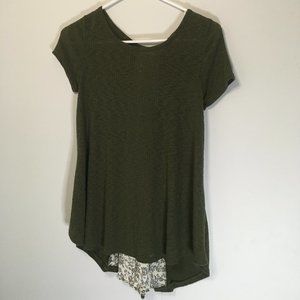 Altar’d State Green Tie Back Blouse